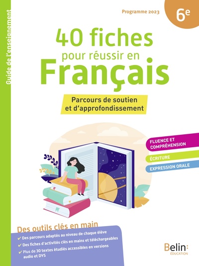 40 fiches pour réussir en Français 6e - Collectif