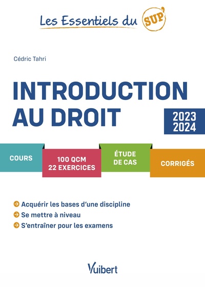 Introduction au droit 2023/2024 - Cédric Tahri