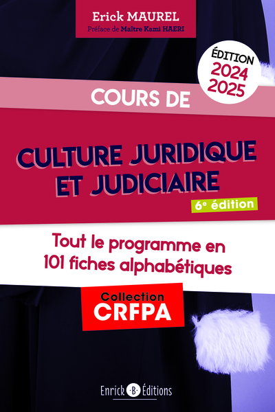 Cours de culture juridique et judiciaire 2024-2025