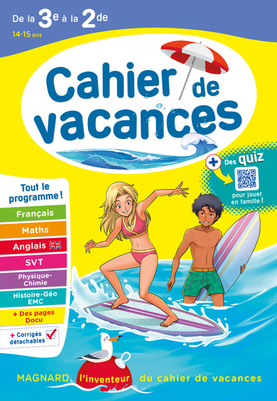 Cahier de vacances 2024, de la 3e vers la 2de