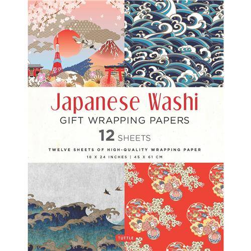 Japanese Washi Gift Wrapping Papers - 12 Sheets /anglais - Xxx