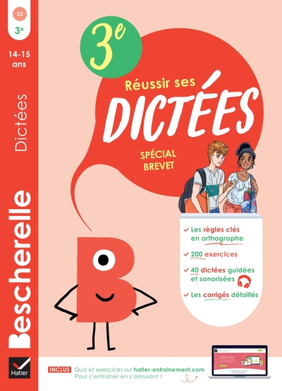 Bescherelle Réussir ses dictées 3e Spécial Brevet