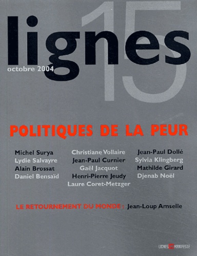 Lignes N° 15 Octobre 2004 Volume 15