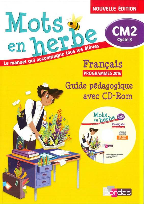 Mots en herbe Français CM2 2017 Livre du maître avec CD-Rom