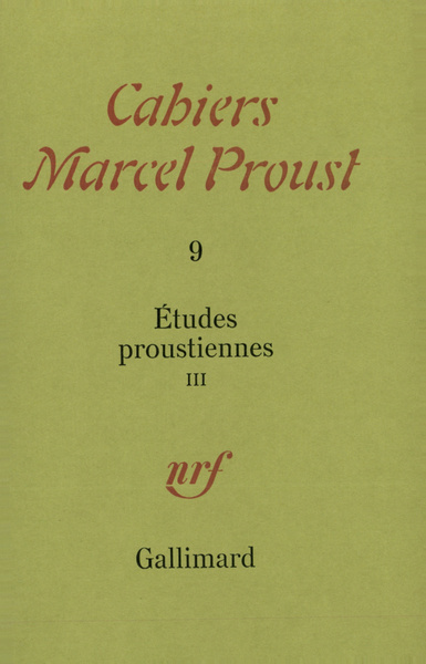 Études proustiennes (Tome 3)