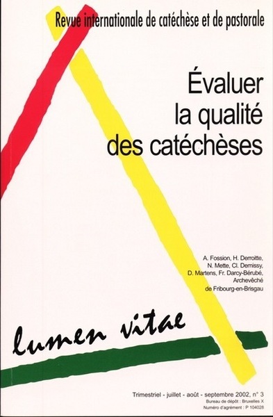 Lumen Vitae N° 3, Juillet-août-s Volume 2002 - Collectif