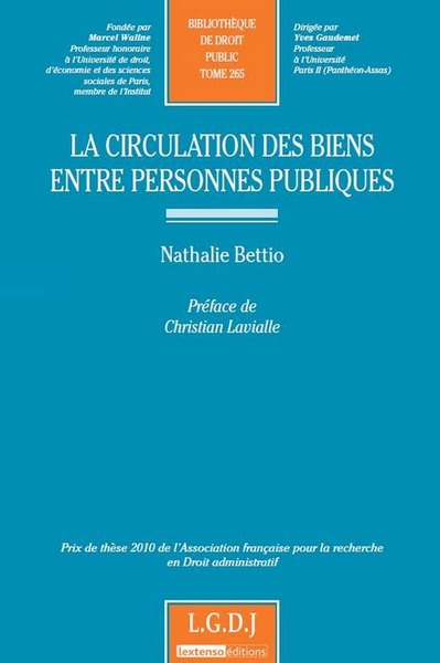 la circulation des biens entre personnes publiques - Nathalie Bettio