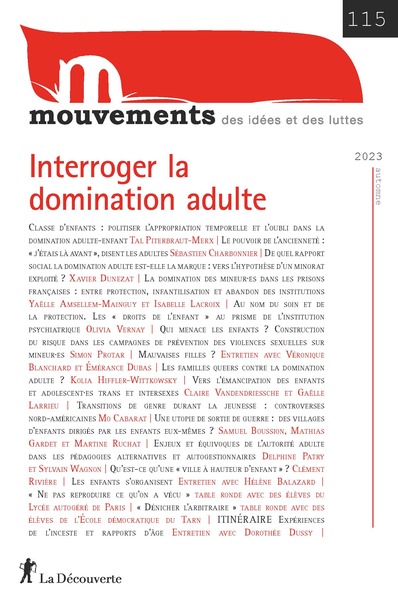 MOUV n° 115 - Interroger la domination adulte