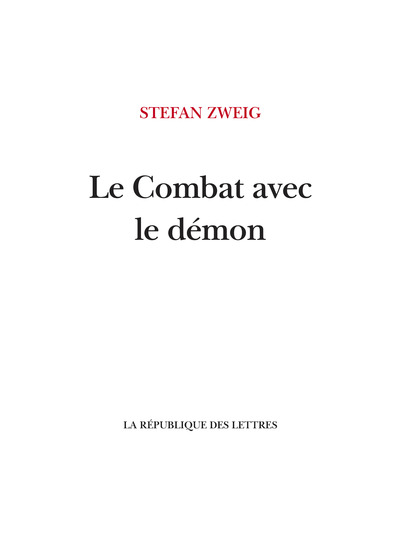 Le Combat avec le démon