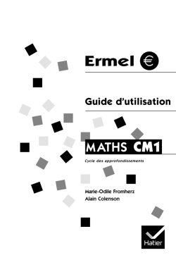 Ermel - Guide d'utilisation CM1 - Jacques Colomb