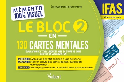 Mémento 100% Visuel - Le Bloc 2 En 130 Cartes Mentales - Ifas, Evaluation De L’État Clinique Et Mise En Oeuvre De Soins Adaptés En Collaboration