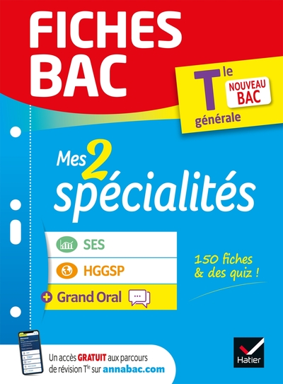 Fiches Bac - Mes 2 Spécialités Tle Générale : Ses, Hggsp & Grand Oral - Bac 2025, Nouveau Programme De Terminale