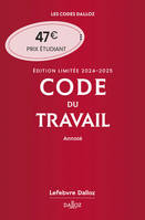 Code du travail annoté, Édition limitée 2024-2025. 88e éd.