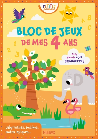 Le bloc de jeux de mes 4 ans avec des gommettes