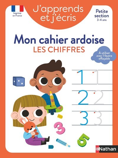 J'apprends et j'écris - Mon cahier ardoise Les chiffres PS