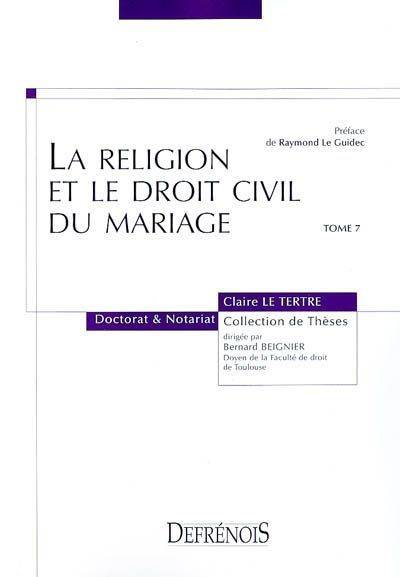 la religion et le droit civil du mariage