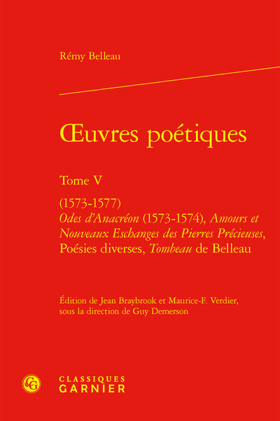 Oeuvres poétiques - Volume 5