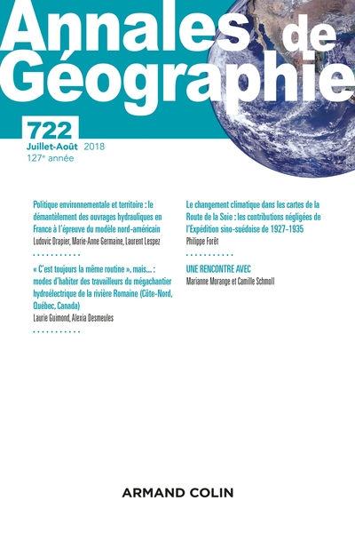 Annales de géographie - N°722 4/2018 Varia - Collectif