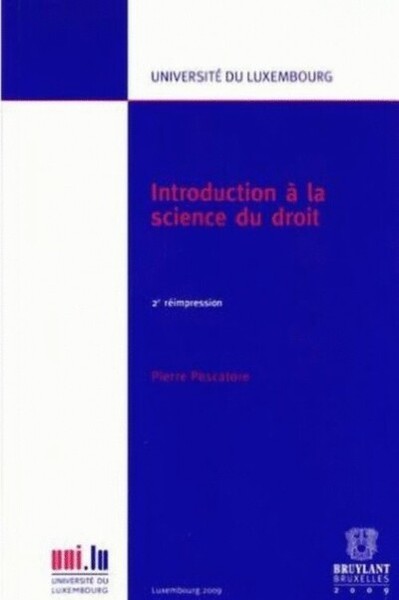 Introduction à la science du droit - Pierre Pescatore ( )