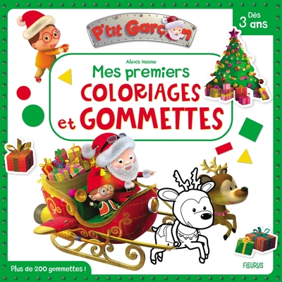 Mes premiers coloriages et gommettes - P tit garçon - Noël