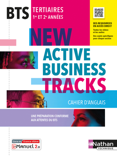 Cahier Anglais BTS - New Active business tracks - Livre + licence élève 2022 - Marie-Hélène Fougeron