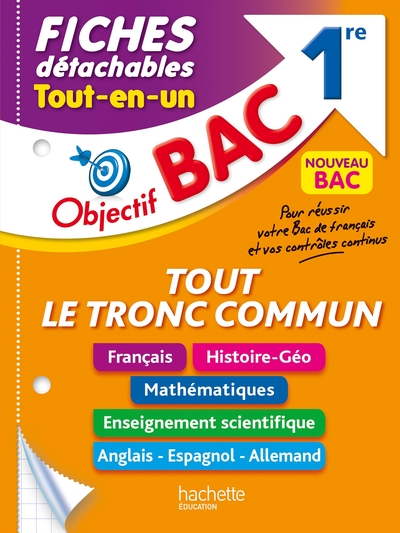 Objectif BAC Fiches détachables Tout le tronc commun 1re BAC 2025