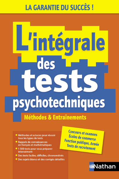 L'intégrale des tests psychotechniques - Méthodes et entrainements - 2023 - Élisabeth Simonin