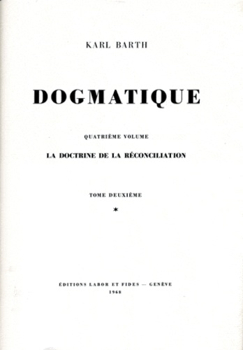 Dogmatique  - Volume 20