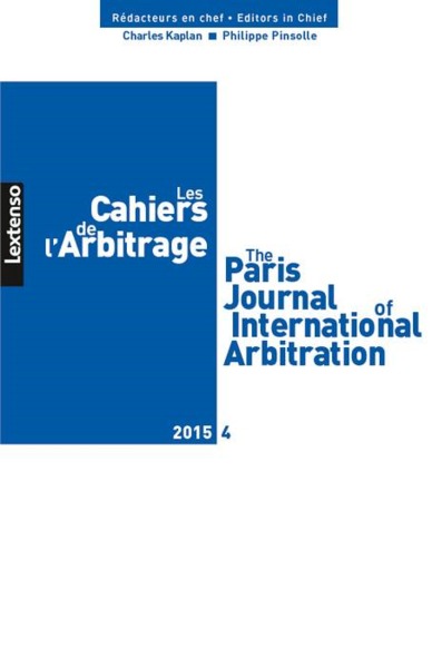 Les Cahiers de l'Arbitrage N°4-2015