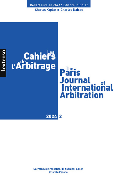 Les Cahiers de l'Arbitrage N° 2-2024