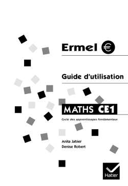 Ermel - Guide d'utilisation CE1