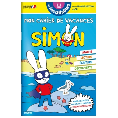 Cahier de vacances 2024 Simon - Les incollables - Grande Section au CP - 5/6 ans