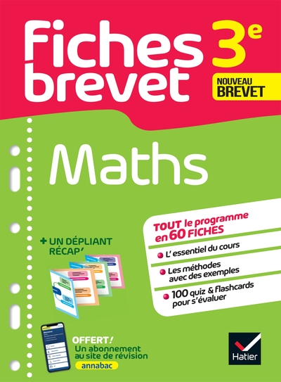 Fiches brevet - Maths 3e Brevet 2025 - Bernard Demeillers