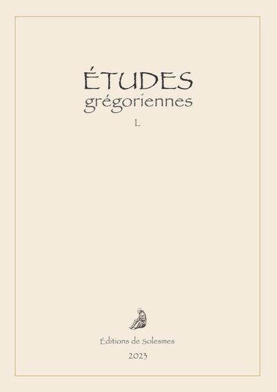 Études grégoriennes L - 2023