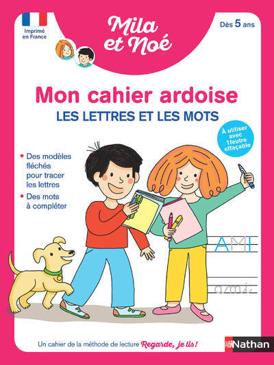 Mon cahier ardoise - Les lettres et les mots dès 5 ans - Eric Battut