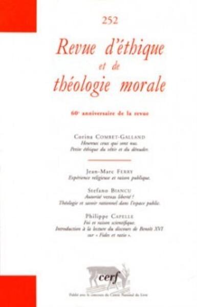 Revue D'Éthique Et De Théologie Morale Numéro 252