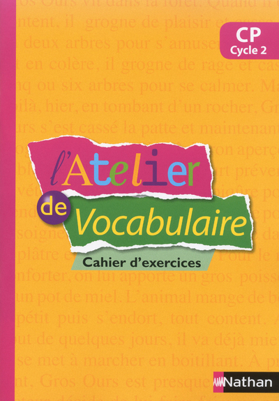 L'Atelier de Vocabulaire - cahier exercices - CP