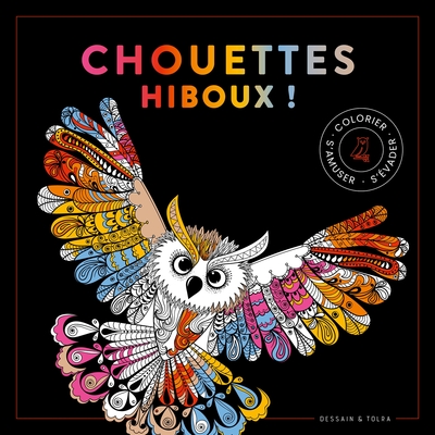 Black coloriage Chouettes hiboux - NP