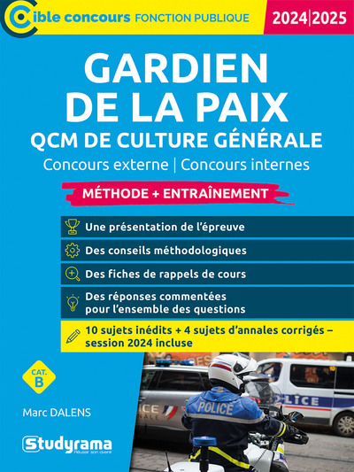 Gardien de la paix – QCM de culture générale (Concours 2024-2025)