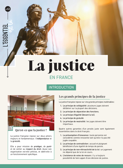 La justice en France - Dépliant - Collectif