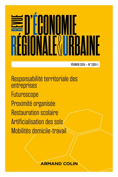 Revue d'économie régionale et urbaine Nº1/2024 - Collectif