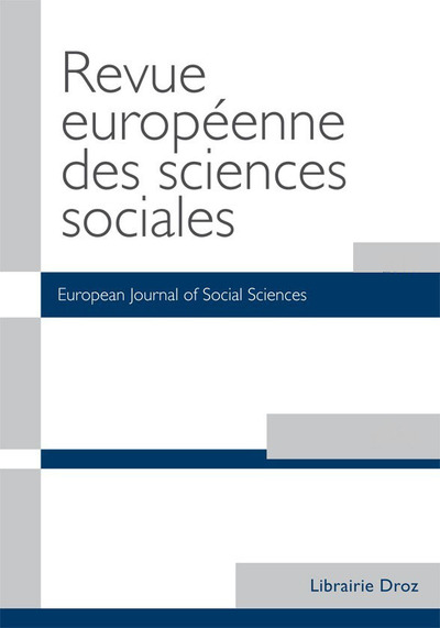 Revue européenne des sciences sociales. RESS (CVP), n. 61, t. 1/2