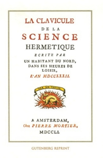 La clavicule de la science hermétique