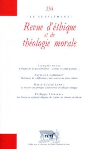 Revue d'éthique et de théologie morale 234 - Collectif Retm