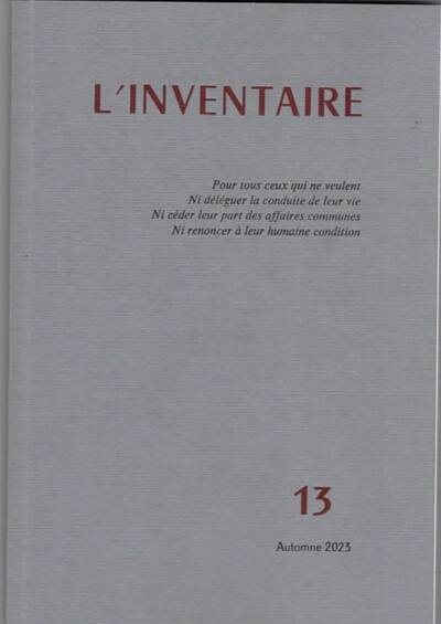 13 - Inventaire n°13