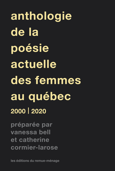 2 - Anthologie de la poésie actuelle des femmes au Québec