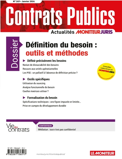 Contrats publics N° 249, janvier 2024 Volume 2024