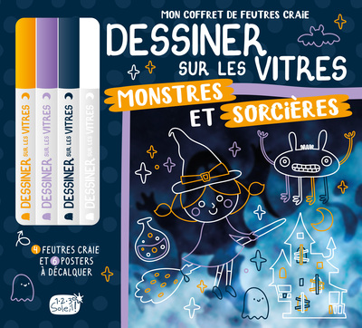 Dessiner sur les vitres - Monstres et sorcières