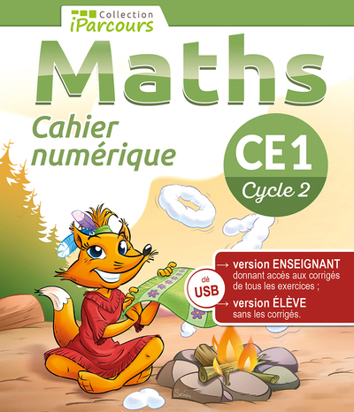 Cahier numérique iParcours Maths CE1 (clé USB) 2023