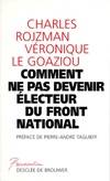 Comment ne pas devenir électeur du Front national